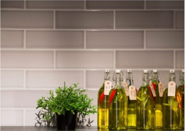 Johnson Savoy SAVO6A Brick Steel Gloss Ceramic Wall Tile (300x100mm)